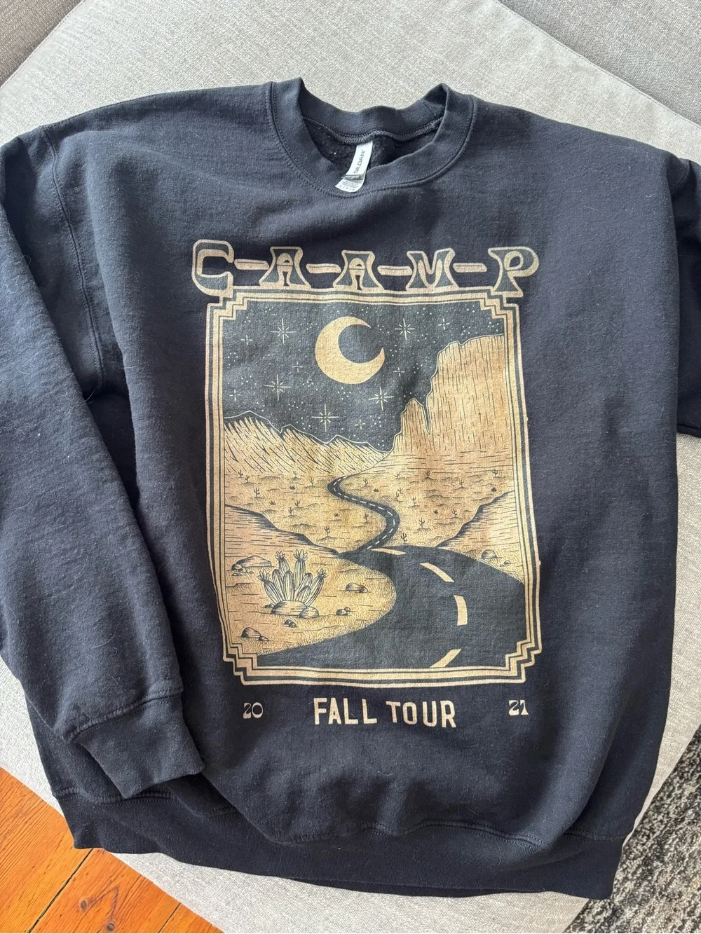 Black Caamp Fall Tour Graphic Crewneck Sweater